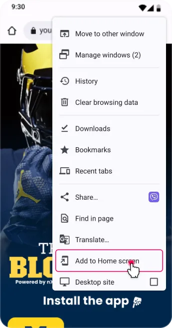 Tap Add to Home Screen