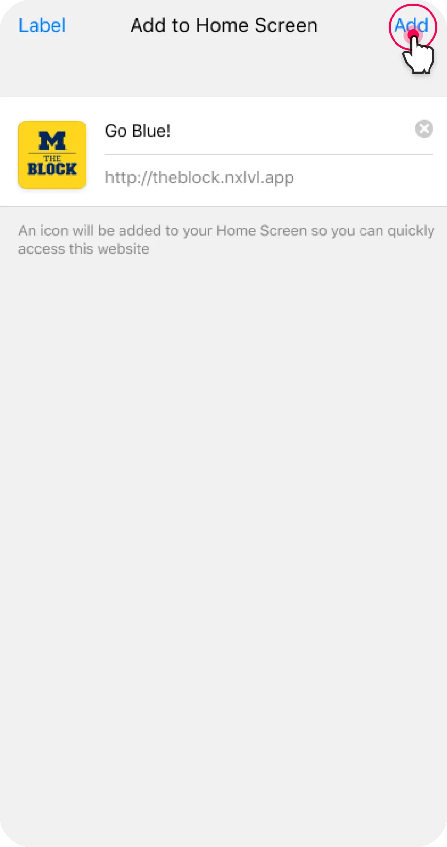 Press Add in the top right